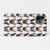 Cool Hipster Frans Bulldog Patterned Telefoon Case (Achterkant (horizontaal))