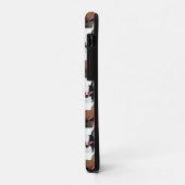 Cool Hipster Frans Bulldog Patterned Telefoon Case (Achterkant/links)