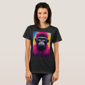 Cool Hipster Kleurrijke Gorilla Illustratie Grafis T-shirt (Voorkant volledig)