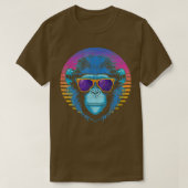 Cool Hipster Monkey Primate Oerwoud Safari Zoo Ani T-shirt (Design voorkant)