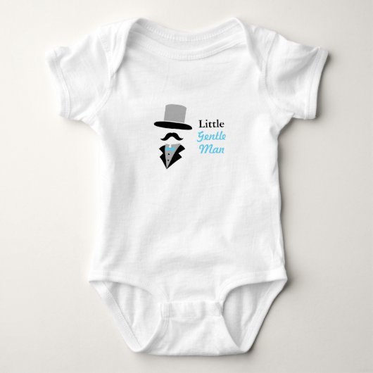 Cool Hipster Mustache Gentleman Baby Boy Romper (Voorkant)