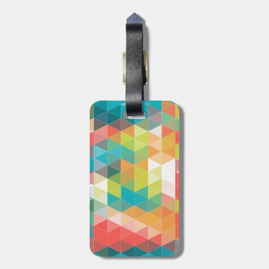 Cool Hipster Patroon Bagagelabel (Achterkant verticaal)