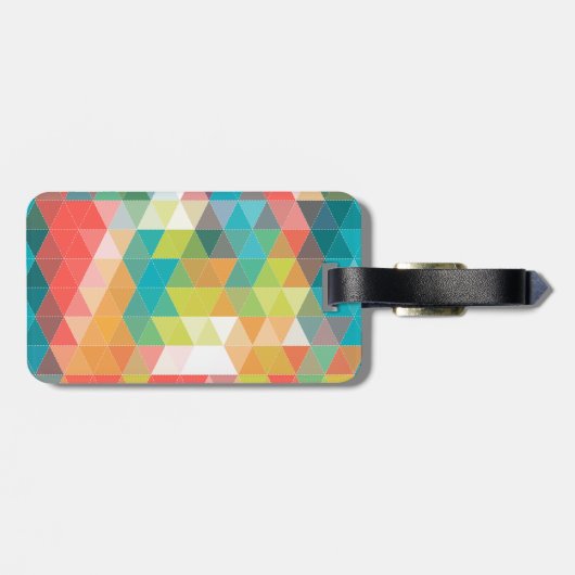 Cool Hipster Patroon Bagagelabel (Achterkant horizontaal)