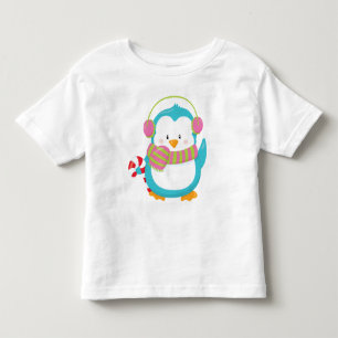 Cool Hipster Penguin Winter Kinder Toddler Kerstmi Shirts