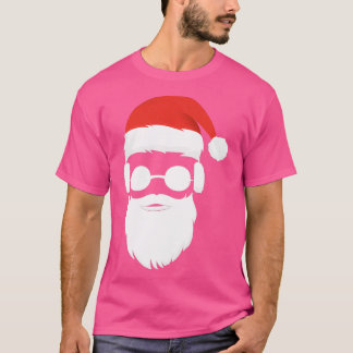 Cool Hipster Santa Claus Beard Sunbril Headphon T-shirt
