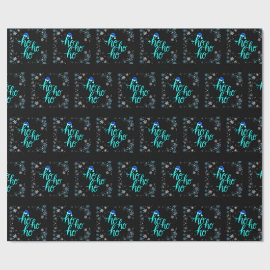 "Cool Ho Ho Ho" Kerstthema Cadeaupapier (Vlak)