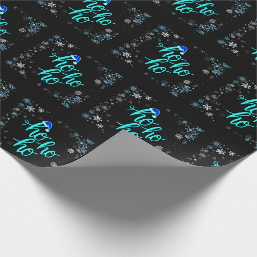 "Cool Ho Ho Ho" Kerstthema Cadeaupapier (Hoek)