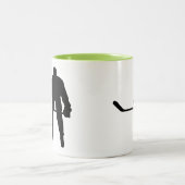 Cool Hockey Player Tweekleurige Koffiemok (Center)