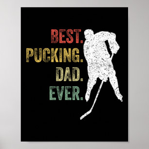 Cool Hockey Vader Cadeau Grappig Beste Pucking Vad Poster