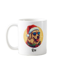 Cool Holiday Golden Retriever Santa's Pet