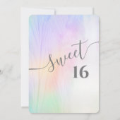 Cool Holografen trendy waterverf abstract zoet 16 Kaart (Achterkant)