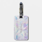 Cool holografisch, diamanten monogram - Gepersonal Bagagelabel (Achterkant verticaal)