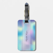 Cool holografisch, met monogram-personalisatie bagagelabel (Achterkant verticaal)