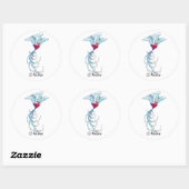 Cool Holy Angel Heart met Wings tattoo Ronde Sticker (Vel)