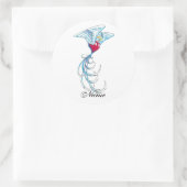 Cool Holy Angel Heart met Wings tattoo Ronde Sticker (Tas)