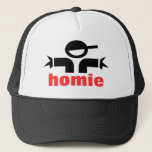 Cool homie logo trucker hat trucker pet<br><div class="desc">Cool homie logo trucker hoed. Gepersonaliseerd pet.</div>