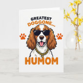 Cool Hond Geweldige Humom Kaart (Gele Bloem)