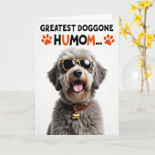 Cool Hond Geweldige Moeder Kaart (Gele Bloem)