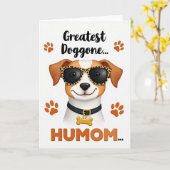 Cool Hond Humom Kaart (Gele Bloem)