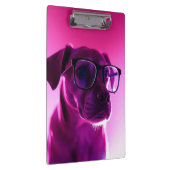 Cool hond met zonnebril klembord (Rechts)