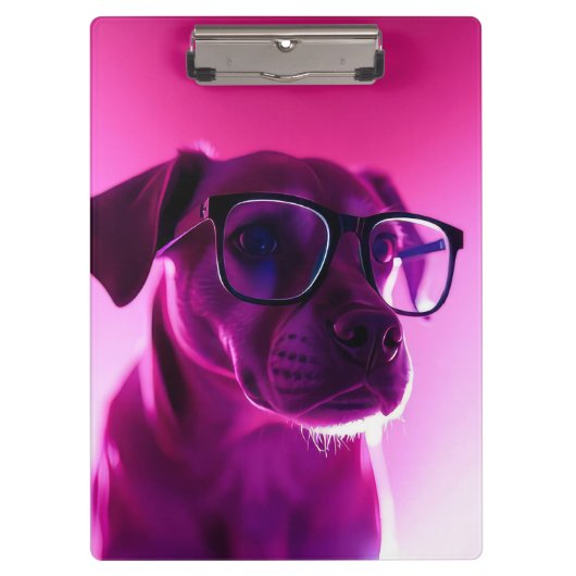 Cool hond met zonnebril klembord (Voorkant)
