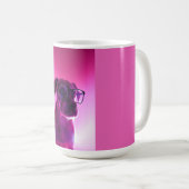 Cool hond met zonnebril koffiemok (Voorkant rechts)