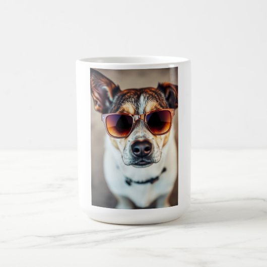 Cool hond met zonnebril koffiemok (Center)