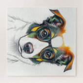 Cool hond met zonnebril legpuzzel (Horizontaal)