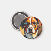 Cool hond met zonnebril magneet (Voorkant / Achterkant)