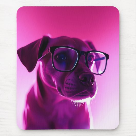 Cool hond met zonnebril muismat (Voorkant)
