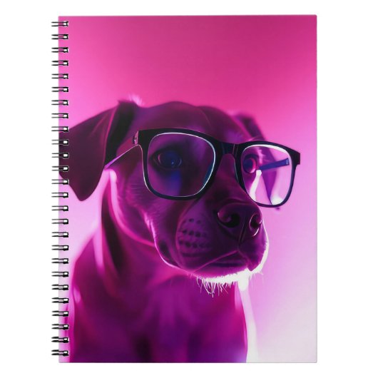 Cool hond met zonnebril notitieboek (Voorkant)