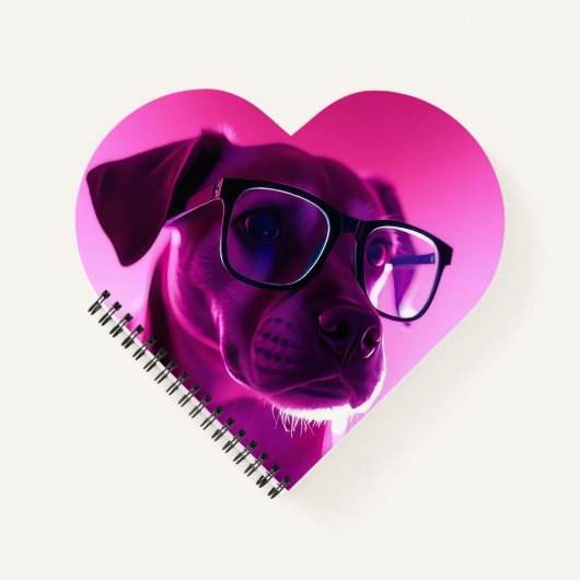 Cool hond met zonnebril notitieboek (Voorkant)