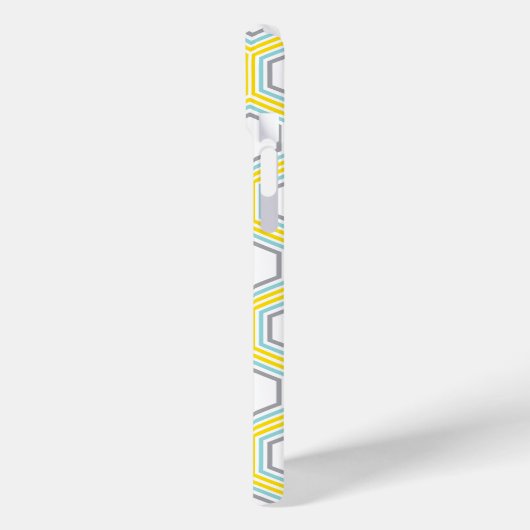 Cool Honeycomb Pattern en Aqua Monogram Case-Mate iPhone Case (Achterkant / Links)