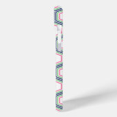 Cool Honeycomb Pattern en Roze Monogram Case-Mate iPhone Case (Achterkant / Links)