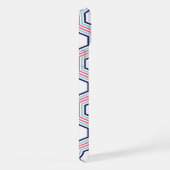 Cool honingraatpatroon en roze monogram iPhone hoesje (Rechterkant)