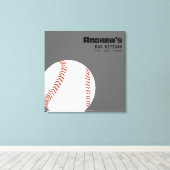 COOL HONKBAL Bar Mitzvah Aanmelden aan boord Canvas Afdruk (Insitu (Houten vloer))