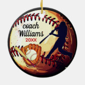 Cool honkbal coach waardering vakantie aandenken keramisch ornament (Achterkant)