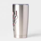 Cool honkbal mam squad rode harten gepersonaliseer geïsoleerde drinkbeker (Achterkant)