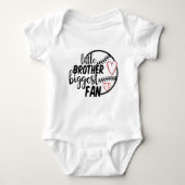 Cool honkbal sport kleine broer grootste fan romper (Voorkant)
