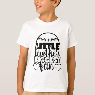Cool Honkbal sporten kleine Broer grootste fan T-shirt