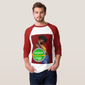 COOL! Honkbal T-shirt - 3/4 Sleeve - Wit Rood (Voorkant volledig)