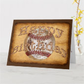 Cool  honkbal verjaardagskaarten kaart (Gele Bloem)