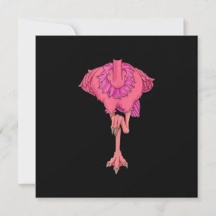 Cool Hoofdloze Flamingo Halloween Kostuum Grappig Kaart