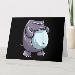 Cool Hoofdloze Nijlpaard Halloween Kostuum Grappig Kaart