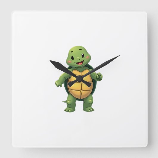 Cool Hoofdloze Turtle Halloween Kostuum _ Grappig Vierkante Klok (Voorkant)