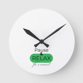 Cool horloge gezicht: Pauzeer en ontspan even Ronde Klok