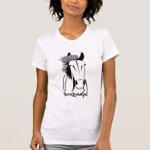 Cool Horse Lovin' Gal Artistiek Vrouwen T-shirt