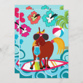 Cool Horse Surfer Notitiekaartje (Voorkant / Achterkant)