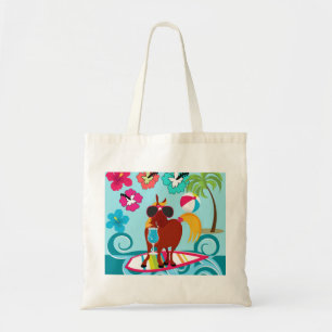 Cool Horse Surfer Tote Bag