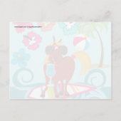 Cool Horse Surfer Uitnodiging Briefkaart (Achterkant)